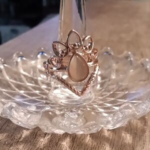 Paparazzi Gold Filigree Ring with Teardrop Design